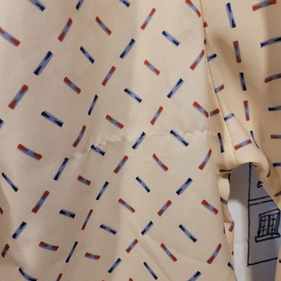 Vintage Pins and Needles Tan Blouse Size 8 Petite - Picture 10 of 16